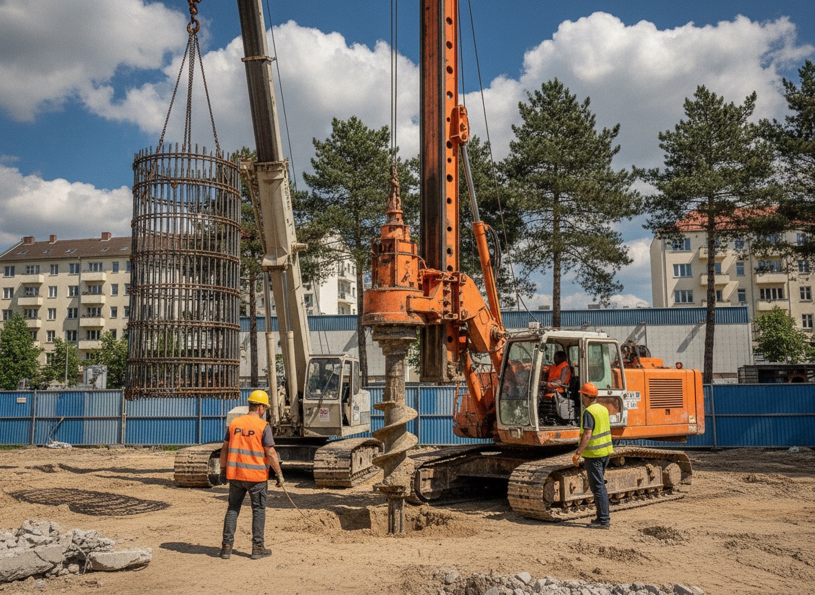 Spezialtiefbau mit Standard-Verfahren – Bohrpfähle