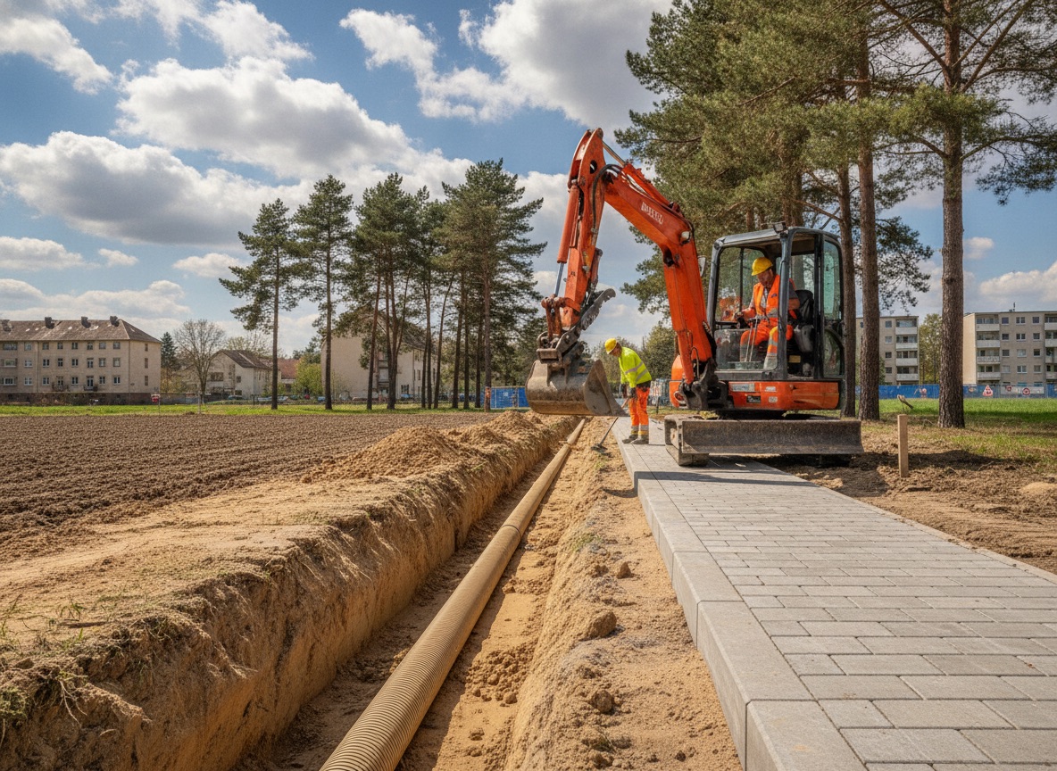 Entwässerung und Oberflächenherstellung in Berlin – Wegebau, Beläge, Entwässerungsgräben, Wassermanagement