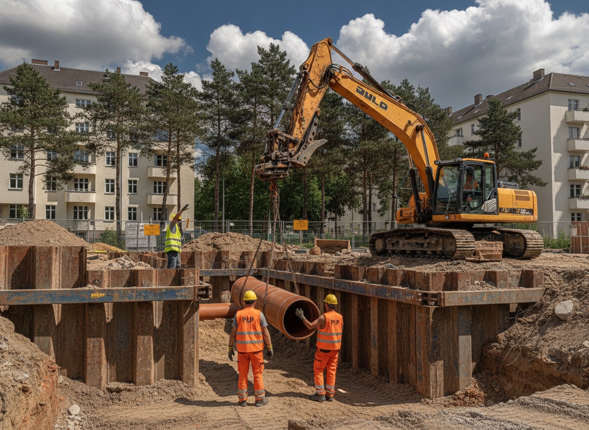 Leitungsbau in Berlin, Kanalbau und Erschließung