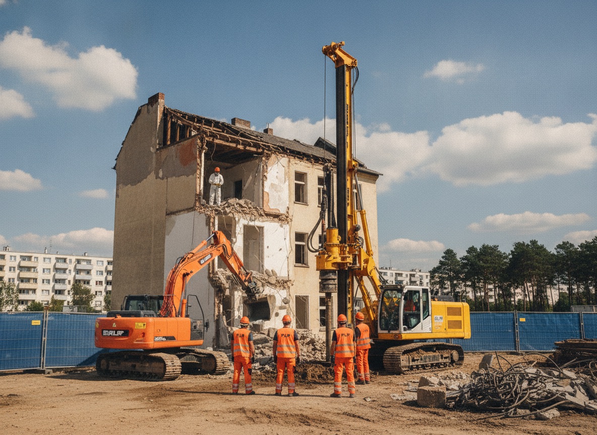 Spezialtiefbau-Gerät oder Rückbau im Bestand